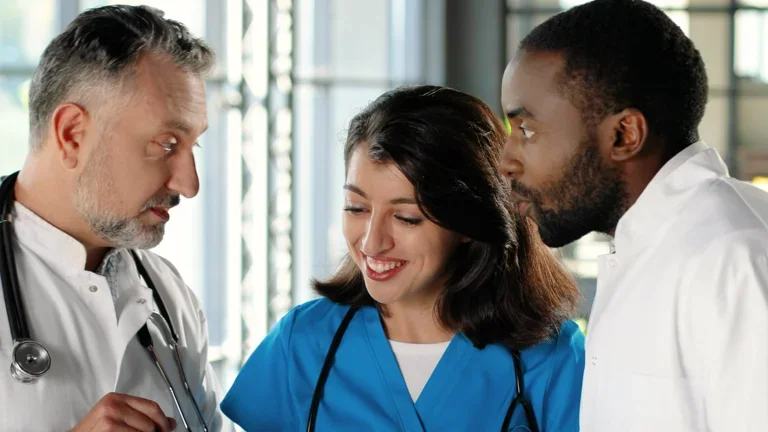 Equipe multiprofissional da saúde atuando em parceria