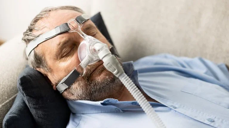 Obstructive sleep apnea in adults - napping patient (male) 2