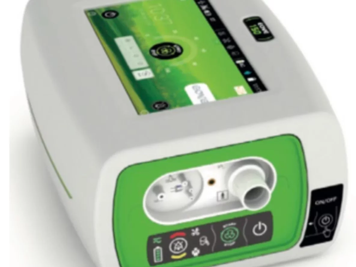 Aparelho de ventilação mecânica e as funções do EO-Serving