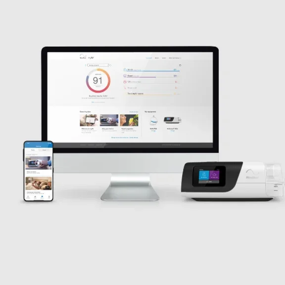 Imagem ilustrativa do AirSense 11 Resmed e myAir app