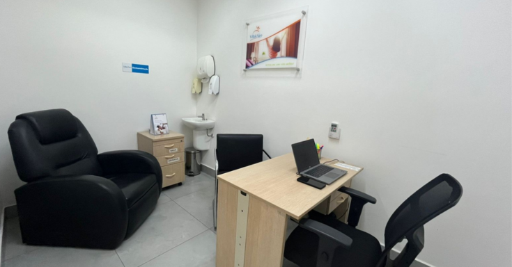 Imagem da sala de atendimento VitalAire Clinic Brasília, no DF