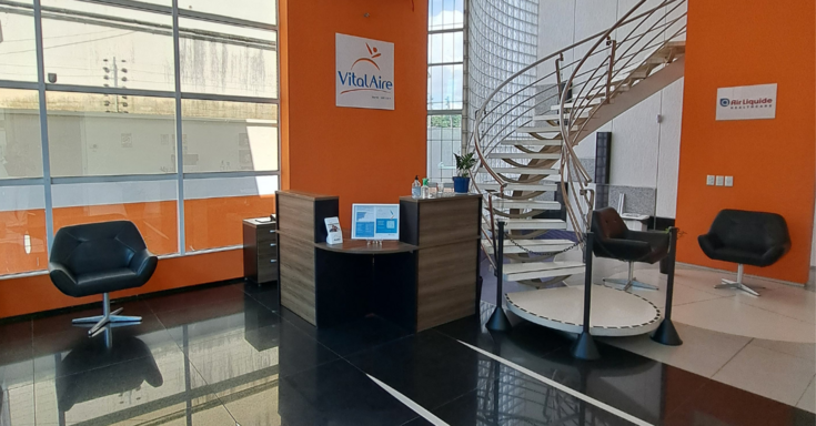 Imagem da Recepção e Sala de Espera VitalAire Clinic Fortaleza